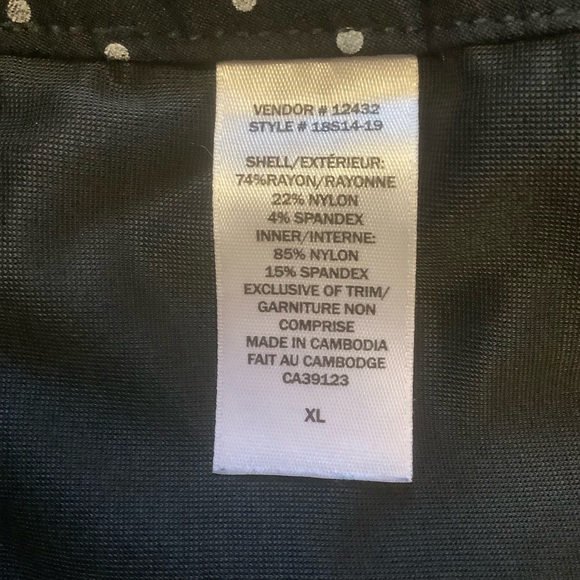 NORTHERN REFLECTIONS WOMENS BLACK & WHITE POLKA DOT CAPRI PANTS/ Size XL - Picture 9 of 9